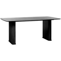 Giga Living - Eettafel Nola Boat Shape Zwart Eiken 100x190cm - thumbnail