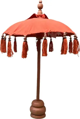van der Leeden ornament hout bali parasol 50x75cm terra
