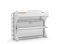 Opklapbed stapelbed Academy met bureau