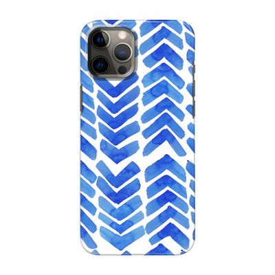 Blauwe pijlen: Volledig geprint iPhone 12 Pro Hoesje