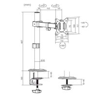 Maclean bureausteun voor LCD-monitor, enkele arm, VESA 75x75 en 100x100, 17-32", 9kg, MC-572N Maclean bureausteun voor LCD-monitor, enkele arm, VESA 75x75 en 100x100, 17-32", 9kg, MC-572N