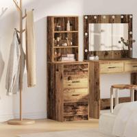 Highboard met lade Oud hout 40 x 41 x 135 cm Bewerkt hout
