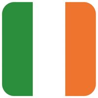 Glas viltjes met Ierse vlag 15 st