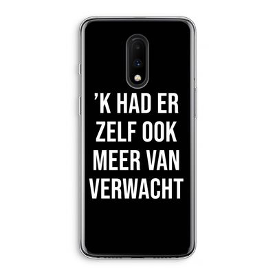 Meer verwacht - Zwart: OnePlus 7 Transparant Hoesje