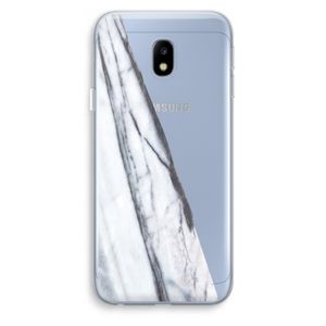 Gestreepte marmer: Samsung Galaxy J3 (2017) Transparant Hoesje