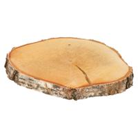 Decoratie boomschijf met schors - hout - D45 cm - rond - hobby boomschors schijf - thumbnail