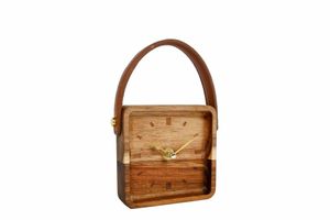 Klok Vienne S hout 11x11x3,2cm