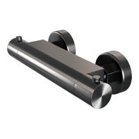 Brauer Gunmetal Edition Thermostaatkraan opbouw - 2 gladde knoppen - PVD - geborsteld gunmetal 5-GM-234 Brauer Gunmetal Edition Thermostaatkraan opbouw - 2 gladde knoppen - PVD - geborsteld gunmetal 5-GM-234