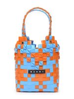 Marni Kids Diamond Basket woven tote bag - Bleu - thumbnail