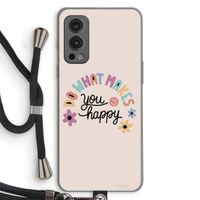 Happy days: OnePlus Nord 2 5G Transparant Hoesje met koord