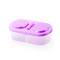 Lunch box voedsel container plastic draagbare camping picknick vouwen fruit container koelkast magnetron opbergdoos (paars)