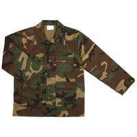 Camouflage jas - kinderen - leger verkleedkleding - woodland print - thumbnail