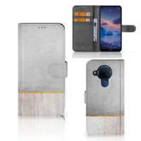 Nokia 5.4 Book Style Case Wood Concrete - thumbnail