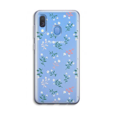 Small white flowers: Samsung Galaxy A40 Transparant Hoesje