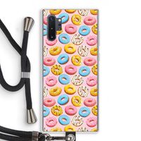 Pink donuts: Samsung Galaxy Note 10 Plus Transparant Hoesje met koord