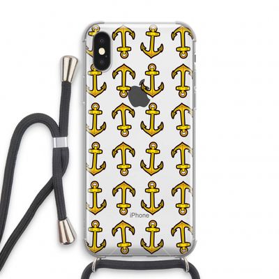 Musketon Anchor: iPhone XS Transparant Hoesje met koord
