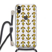 Musketon Anchor: iPhone XS Transparant Hoesje met koord
