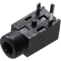 TRU COMPONENTS 733970 Jackplug 2.5 mm Bus, inbouw horizontaal Aantal polen: 2 Mono Zwart 1 stuk(s)