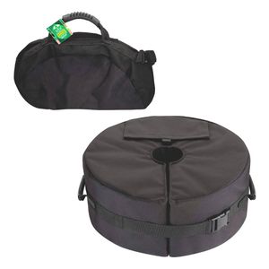 HIXA Aktive Parasolvoet - Vulbaar - Zandzak - Parasoltegels - Rond - 15kg - Zwart