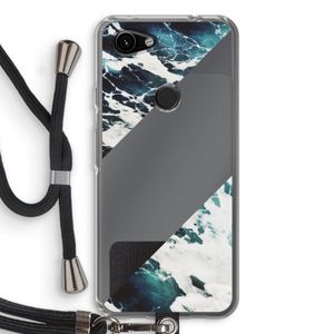 Golven: Pixel 3a Transparant Hoesje met koord