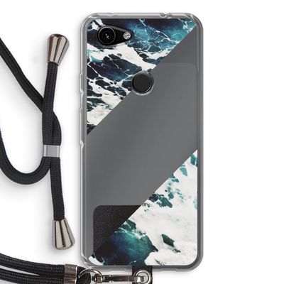Golven: Pixel 3a Transparant Hoesje met koord