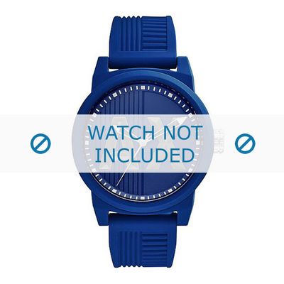 Armani horlogeband AX1454 Rubber Blauw 22mm