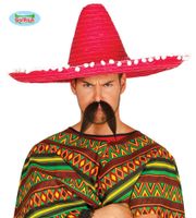 Rode Mexicaanse Sombrero 60cm - thumbnail