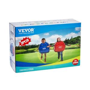 VEVOR opblaasbare bumperballen, pakket van 2, 0,6 m ballen kinderen en tieners, PVC bumper bumperbal voor buitenteamspellen, buitenspeelgoed voor speeltuin, tuin, rood + blauw 0,3 mm dikte