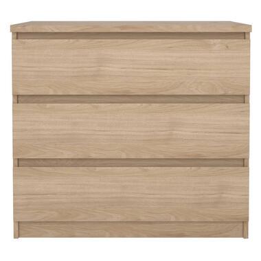 Ladekast Naia 3 lades - eikenkleur - 70,1x77x50 cm - Leen Bakker