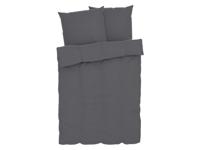 LIVARNO home Mousseline dekbedovertrek 240 x 220 cm (Donkergrijs)