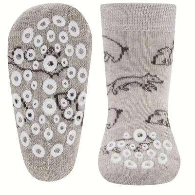 Ewers antislip sokken Krabbelfix Waldtiere Beige-19-22 Ewers antislip sokken Krabbelfix Waldtiere Beige-19-22