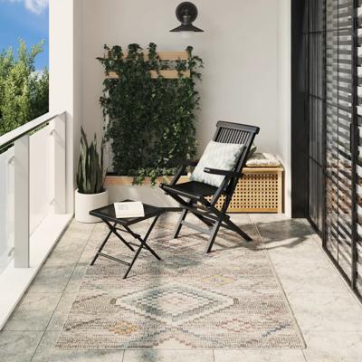 VidaXL Vloerkleed arbizu binnen en buiten vintage stijl 140x200 cm