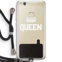 Queen zwart: Huawei Ascend P10 Lite Transparant Hoesje met koord
