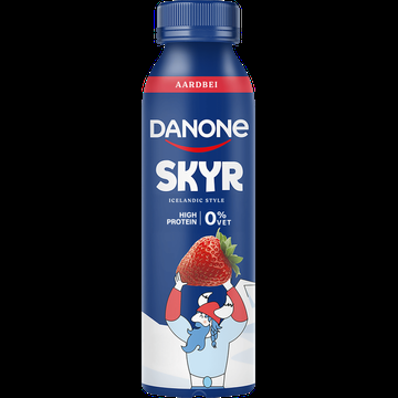 Danone Skyr Drink Aardbei Protein 0% Vet 270 ml bij Jumbo