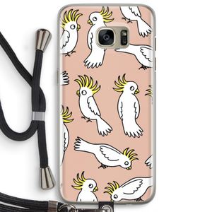 Papegaai: Samsung Galaxy S7 Edge Transparant Hoesje met koord
