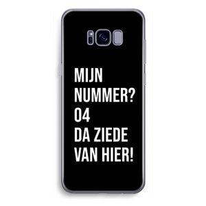 Da ziede van hier - Zwart: Samsung Galaxy S8 Plus Transparant Hoesje