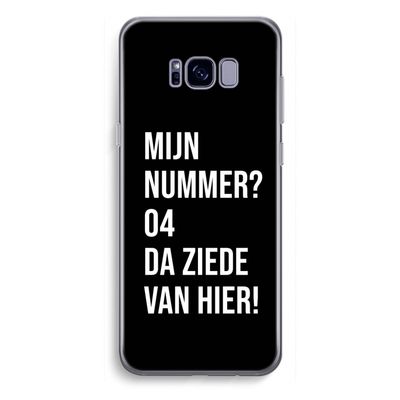 Da ziede van hier - Zwart: Samsung Galaxy S8 Plus Transparant Hoesje