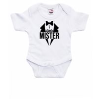 Little mister cadeau baby rompertje wit jongens 92 (18-24 maanden)  -