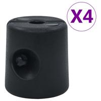 VidaXL Prieelgewichten 4 st pe zwart