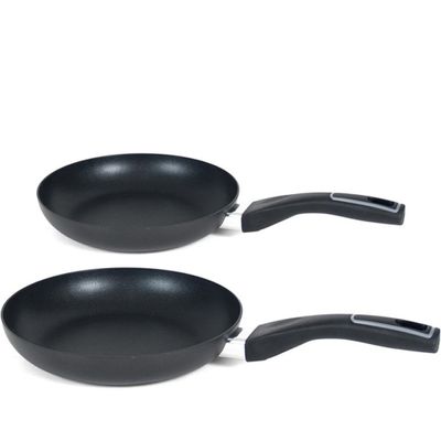 Koekenpannen set 2 stuks aluminium pannen 22 cm en 28 cm Koekenpannen set 2 stuks aluminium pannen 22 cm en 28 cm
