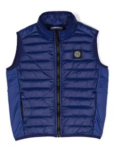 Stone Island Junior gilet à motif Compass - Bleu