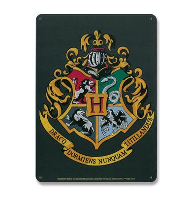 Harry Potter Bordje voor aan de Muur Hogwarts 15 x 21 cm