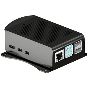 Joy-it RB-AlucaseP5-06B SBC-behuizing Geschikt voor serie: Raspberry Pi Met bevestigingslasplaat Zwart