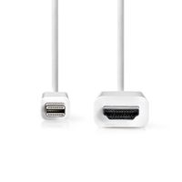 Nedis Mini DisplayPort-Kabel | DisplayPort 1.2 | Mini-DisplayPort Male | HDMI Connector | 21.6 Gbps | Vernikkeld | 2.00 m | Rond | PVC | Wit | Label - - thumbnail