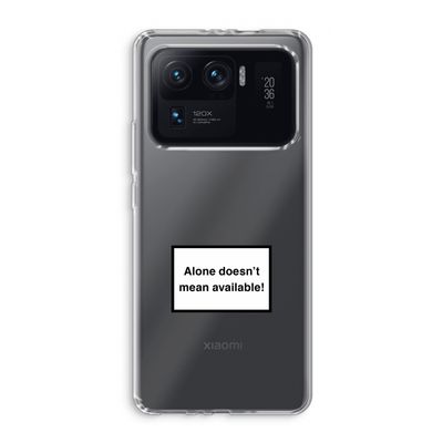 Alone: Xiaomi Mi 11 Ultra Transparant Hoesje