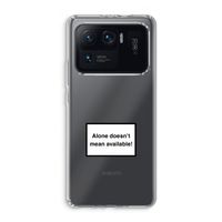 Alone: Xiaomi Mi 11 Ultra Transparant Hoesje