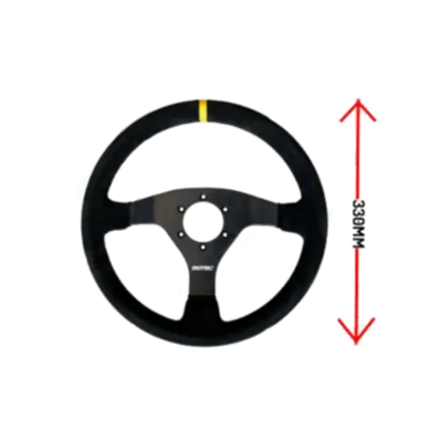 LTEC - 3 spaaks 330MM SUEDE, vlak Rally