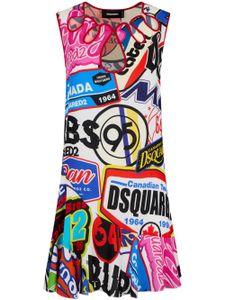 DSQUARED2 robe courte sans manches à imprimé - Rose