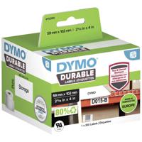 DYMO Rol met etiketten 102 x 59 mm Polypropyleen folie Wit 300 stuk(s) Permanent hechtend 2112290 Universele etiketten, Adresetiketten