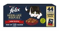 FELIX HEERLIJKE REEPJES FARM SELECTIE RUND / KIP / EEND / KALKOEN 44X80 GR